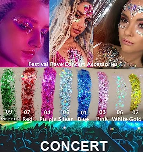 Go Ho 2PCS Fairy White Body Glitter Gel