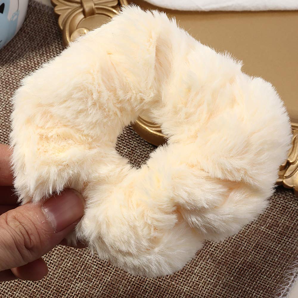 DINPREY 6 Pcs Leopard Towel Scrunchies for Hair Drying