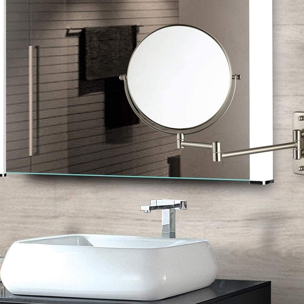 DEIHGE 8-Inch Makeup Mirror 10X Magnification Chrome Finish