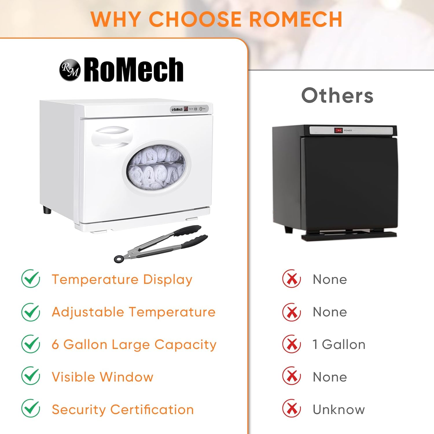 ROMECH 23L Hot Towel Warmer Cabinet with LED Display 1