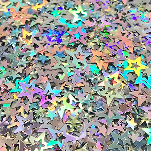 Electric Bliss Beauty Star Glitter Holographic Silver 15g