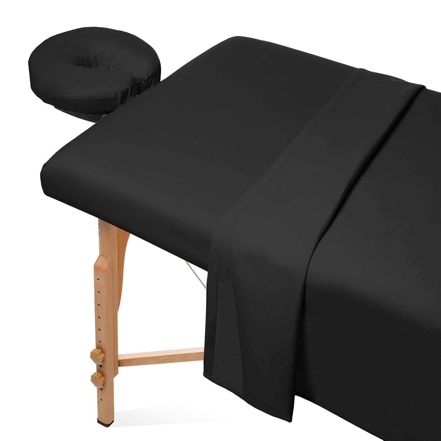Saloniture 3-Piece Microfiber Massage Sheet Set - Black 1