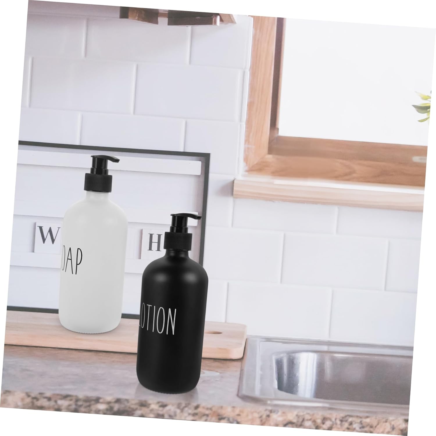 HAKIDZEL 2Pcs Refillable Shampoo Pump Dispenser 1