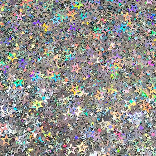 Electric Bliss Beauty Star Glitter Holographic Silver 15g