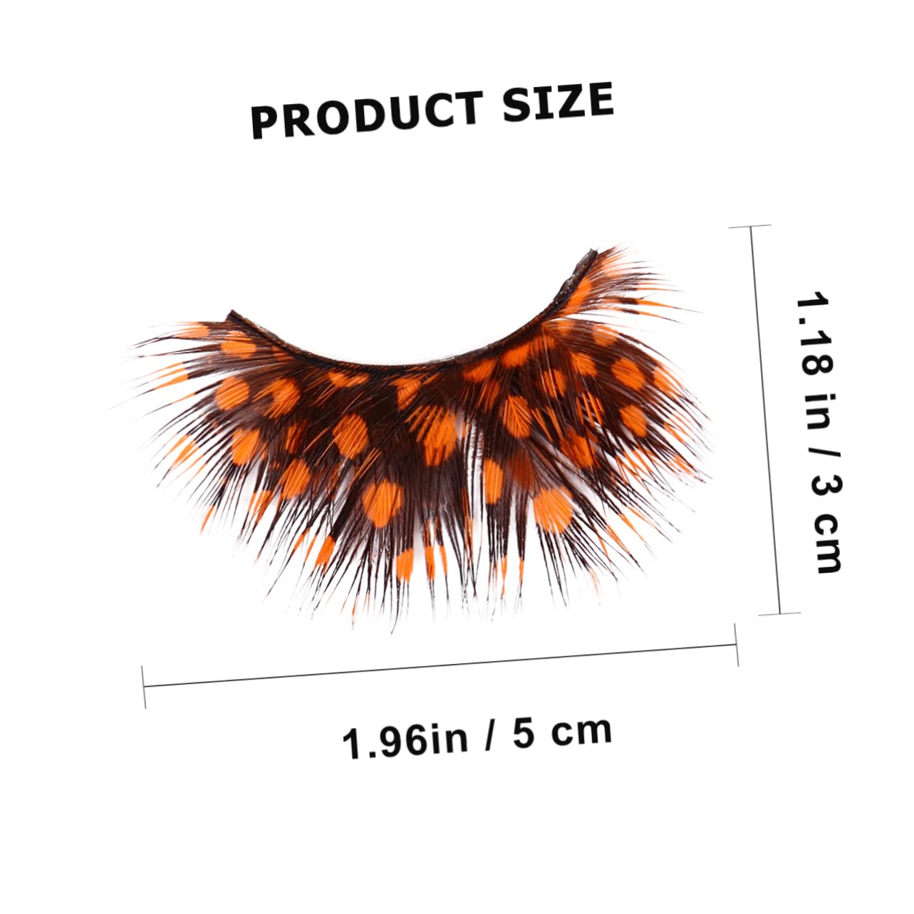 Gogogmee Halloween Lashes 2 Pairs Orange Tips Wispy Spiky