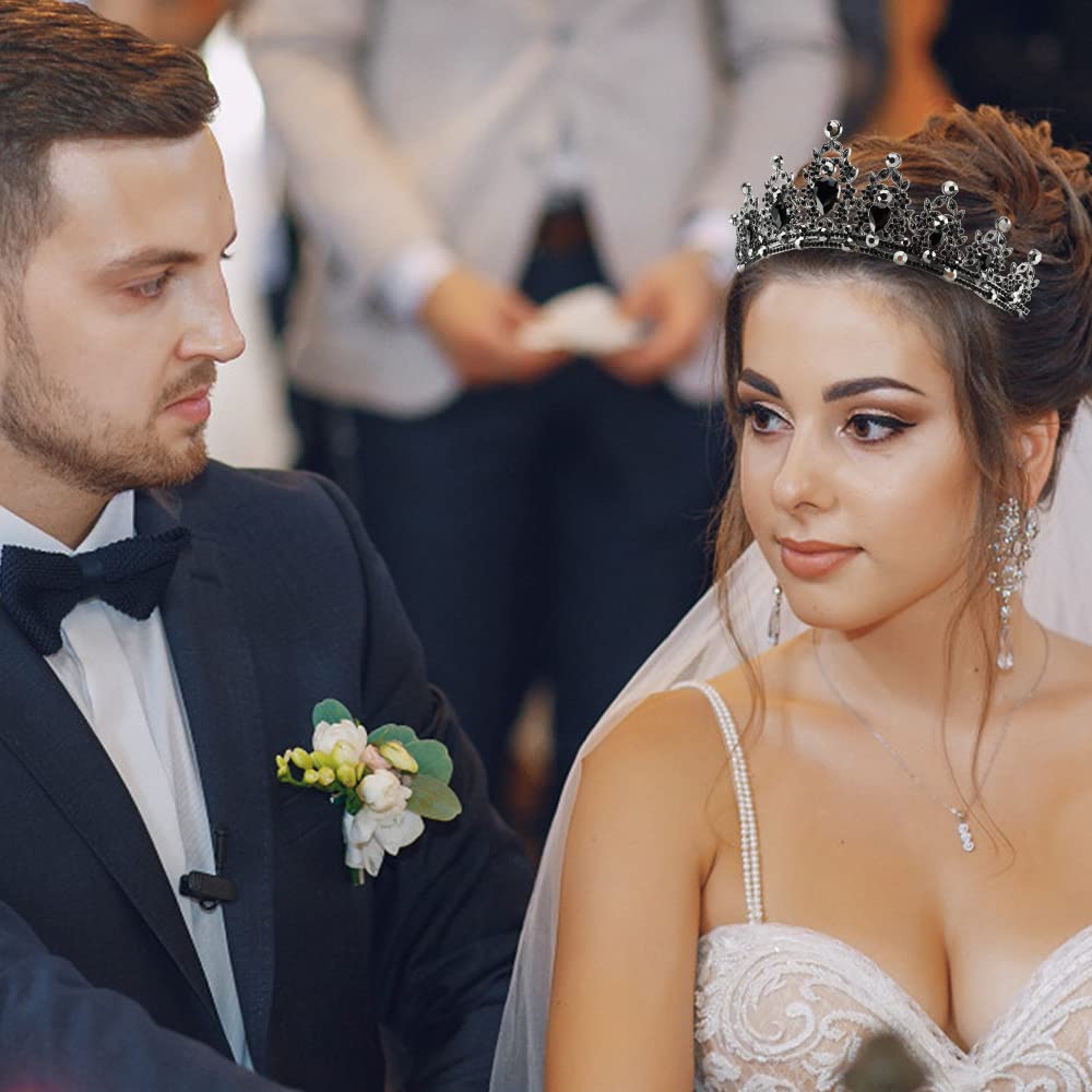 AOPRIE Crystal Tiara Crown for Wedding Prom Costume