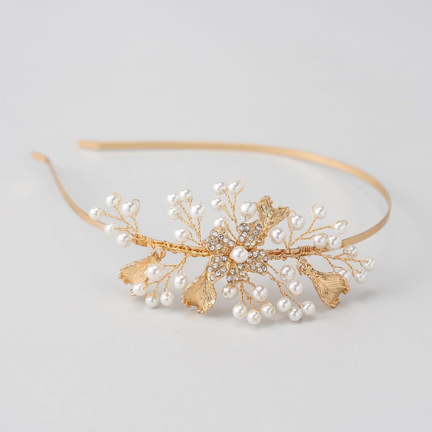 SWEETV Flower Girl Headpiece with Glittering Rhinestones