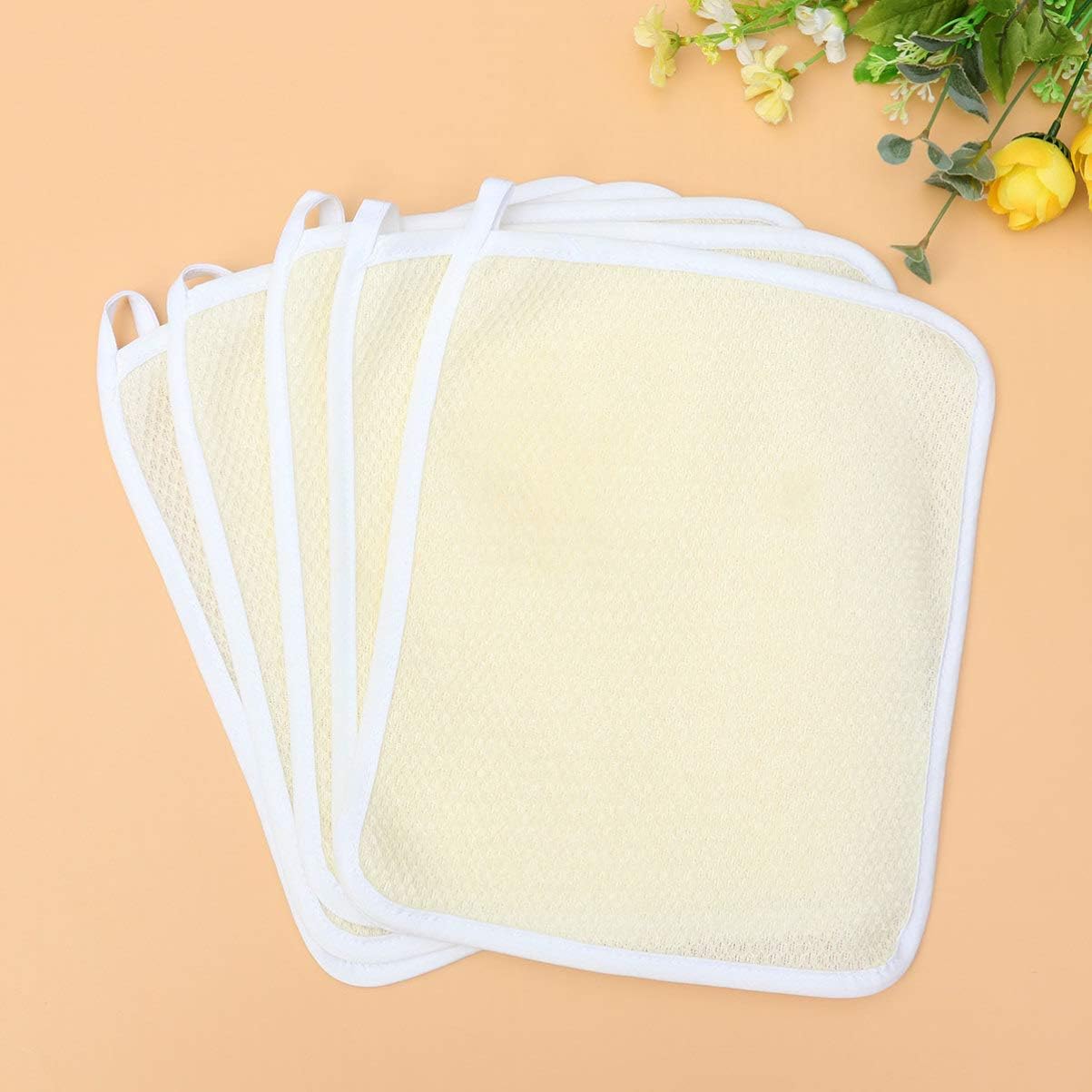 SOESFOUFU Exfoliating Bath Towel Set 5pcs
