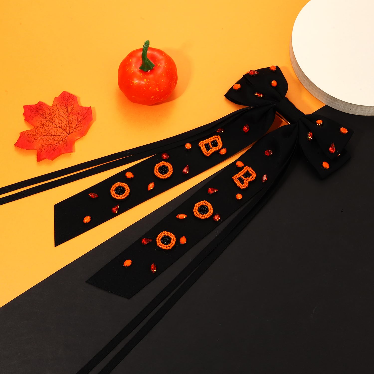 CEALXHENY Halloween Hair Bows with Rhinestone