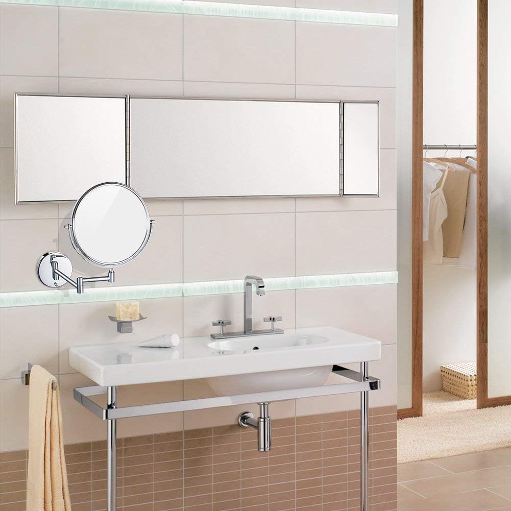 Double-Sided Swivel Makeup Mirror with 10X Magnification