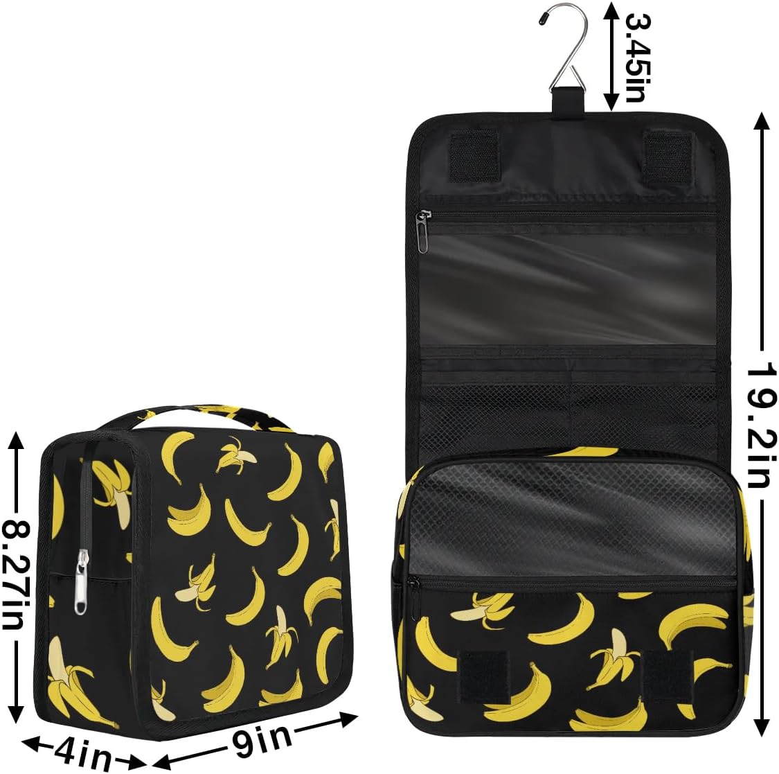 Travel Toiletry Bag for Boys - Banana Yellow Waterproof Dopp Kit