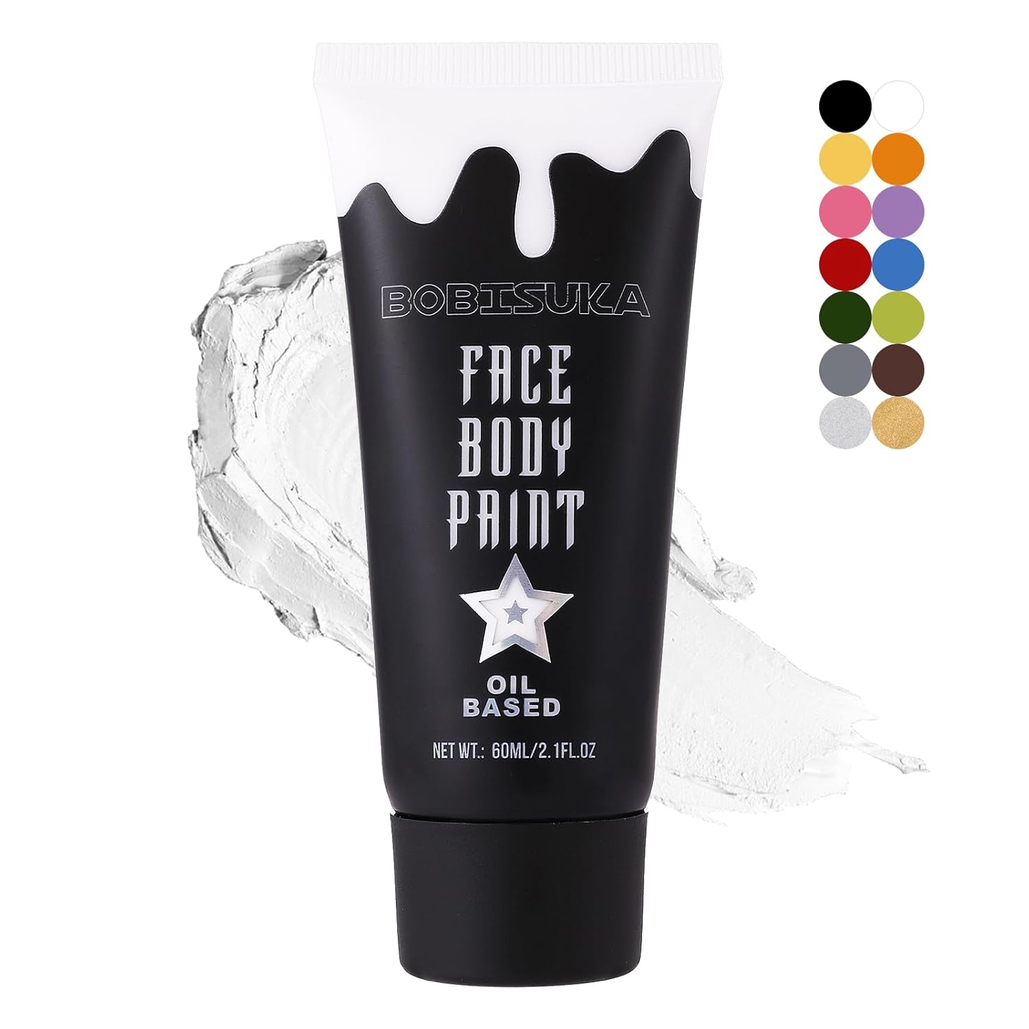 BOBISUKA White Face Paint Blendable Cream for Halloween and Cosplay