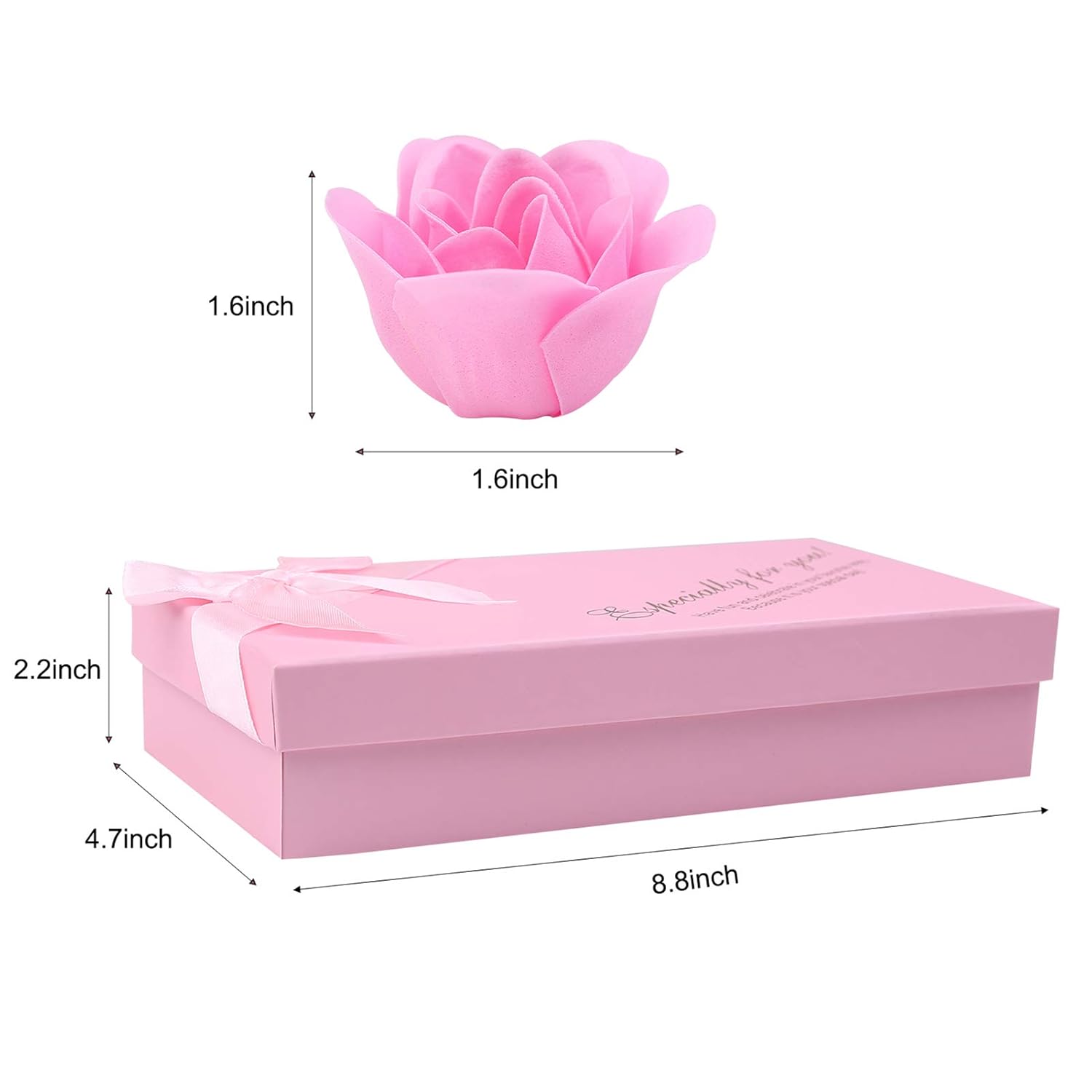 36 PCS Pink Rose Scented Bath Soap Set for Her