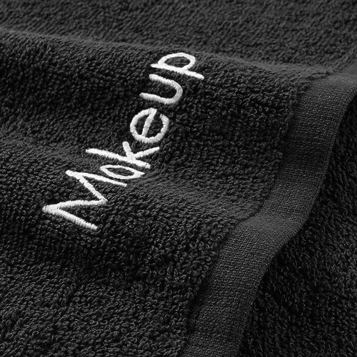 Arkwright Makeup Towels - Pack of 6 - 13x13 in Black