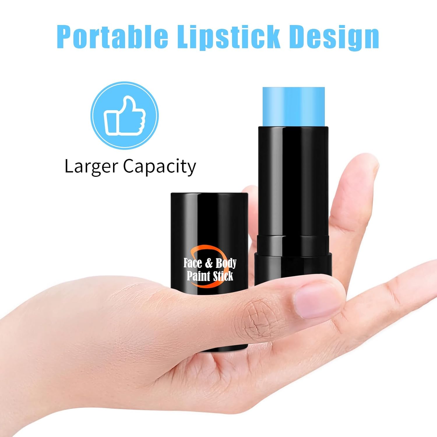 Drawdart Cream-Blendable Light Blue Face Paint Stick