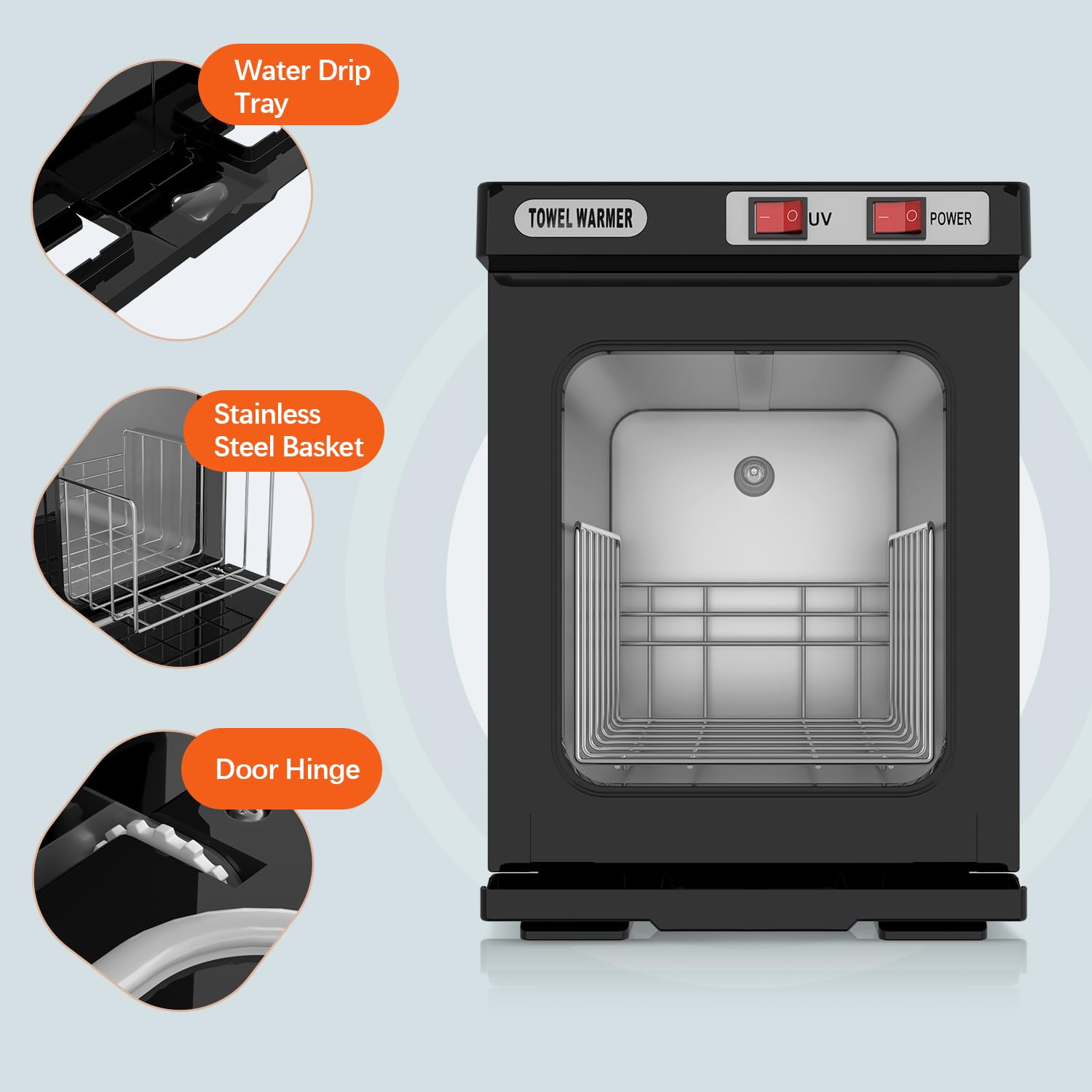 Utenzi Hot Towel Warmer 5L Black with Adjustable Temp