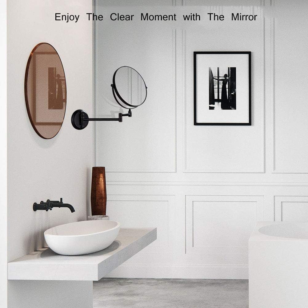 DEIHGE 8-Inch Wall-Mounted Makeup Mirror with 3X Magnification
