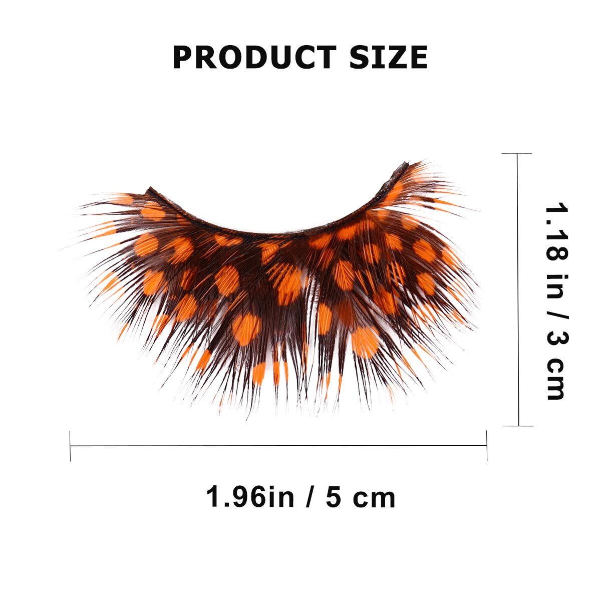 SOLUSTRE 2 Pairs Orange False Eyelashes