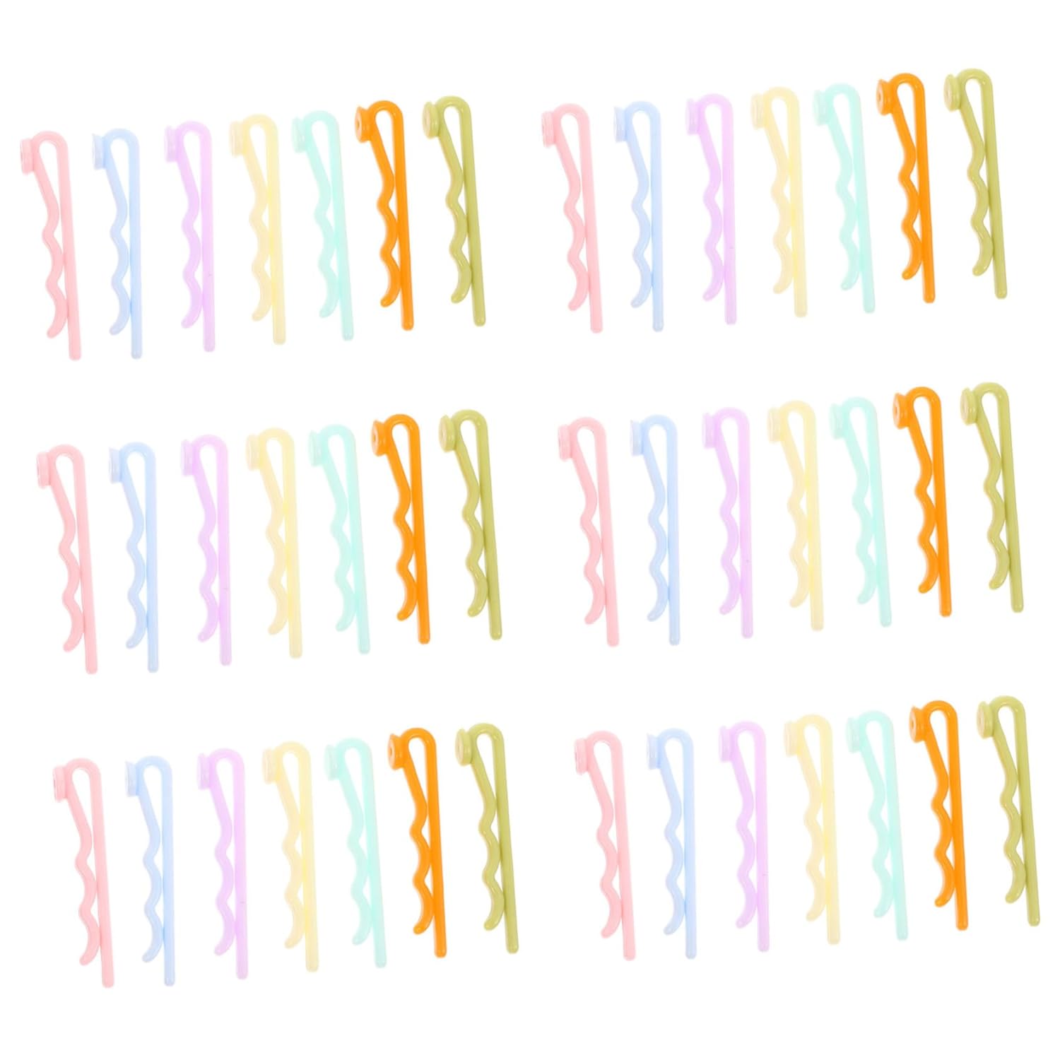 WOONEKY 60pcs Plastic Hairpin Holders for DIY Hair Accessories