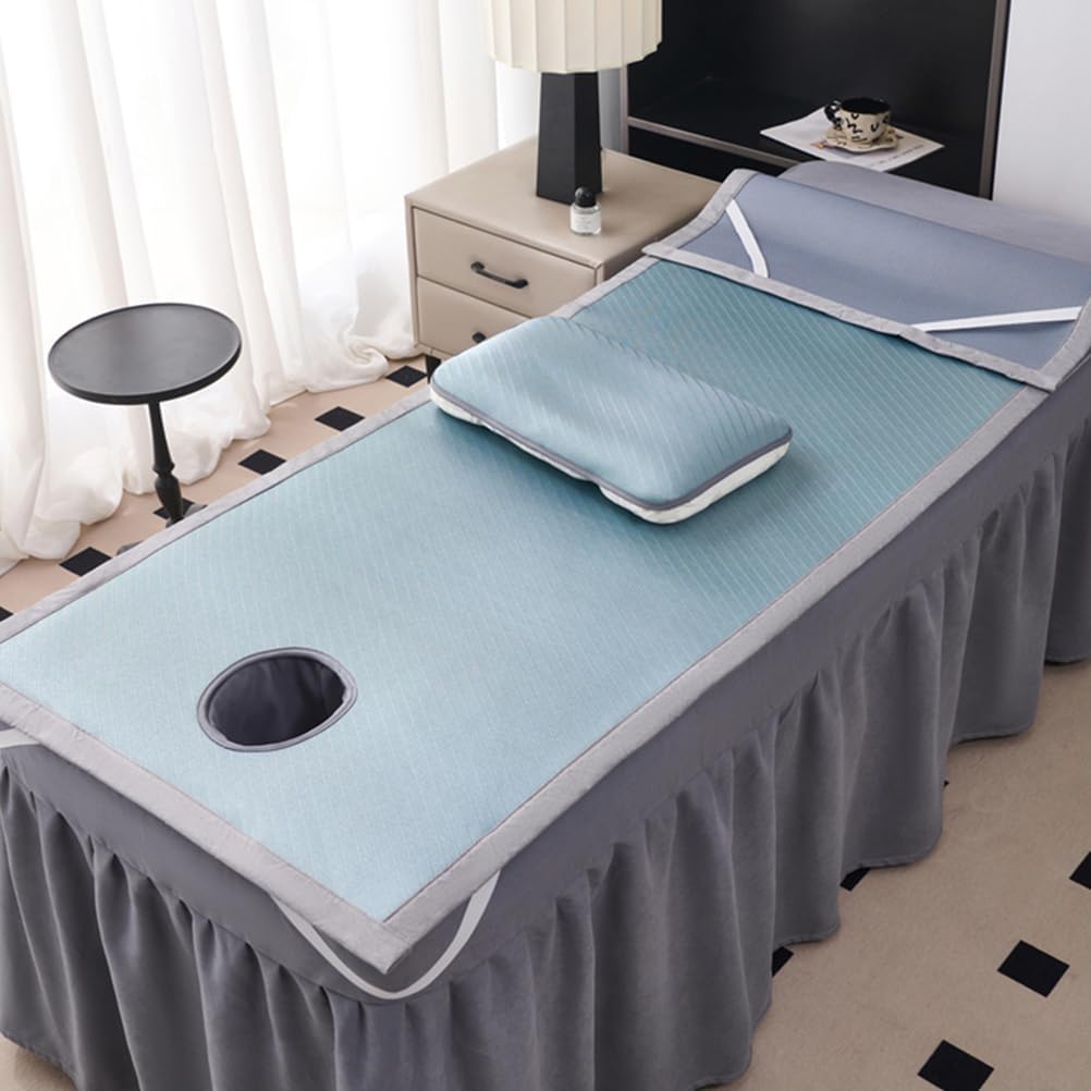 Cooling Massage Bed Cover with Face Hole and Elastic Bands 1