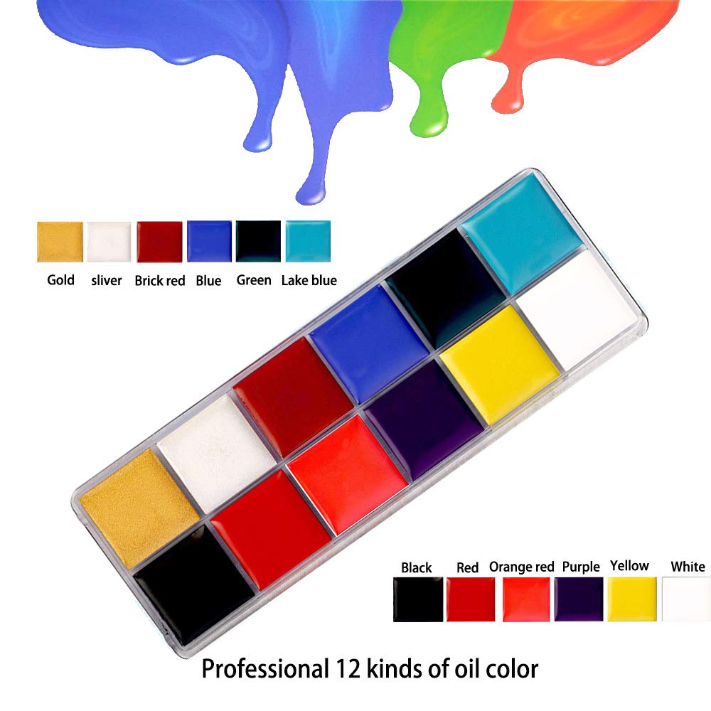 Koouood 12 Color Professional Body Paint Kit