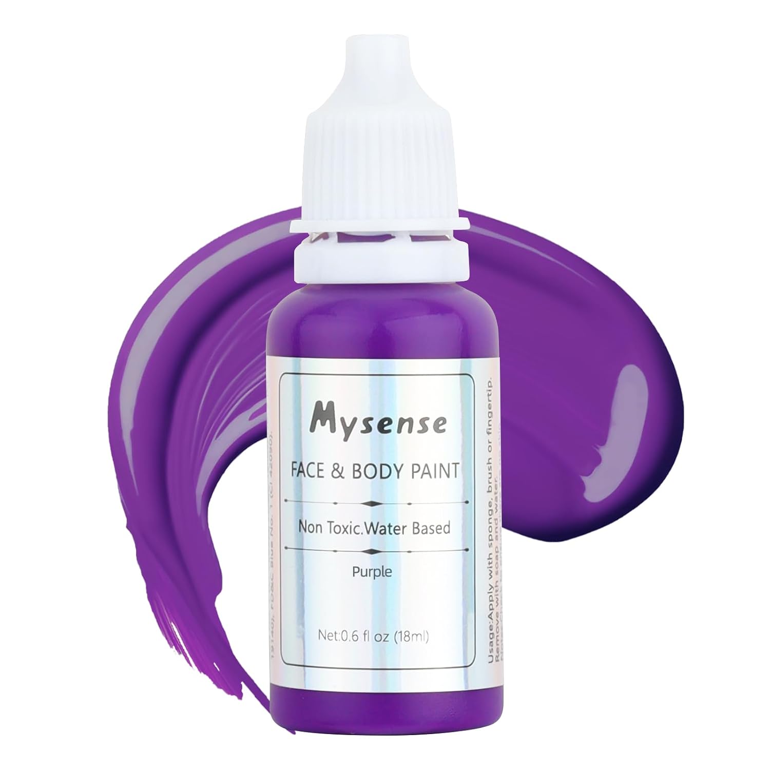 Mysense Purple Face Body Paint - 06oz Washable SFX Makeup