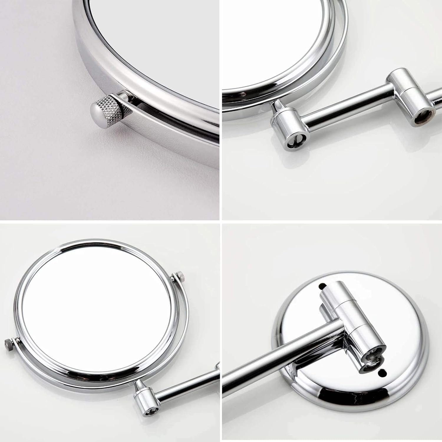 DEIHGE 8 Inch Double Sided Makeup Mirror with 360 Swivel and Magnification