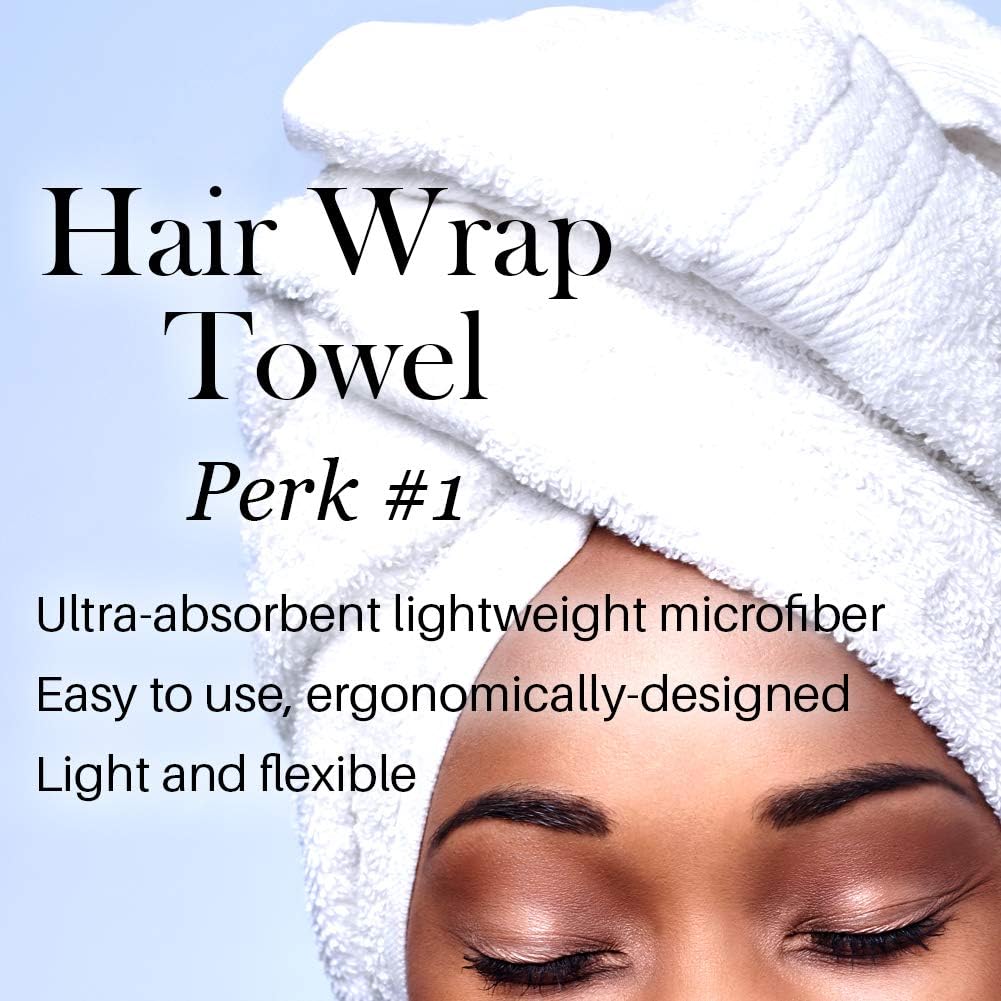 LANGE HAIR Microfiber Wrap Towel for Quick-Dry and Frizz-Free Hair