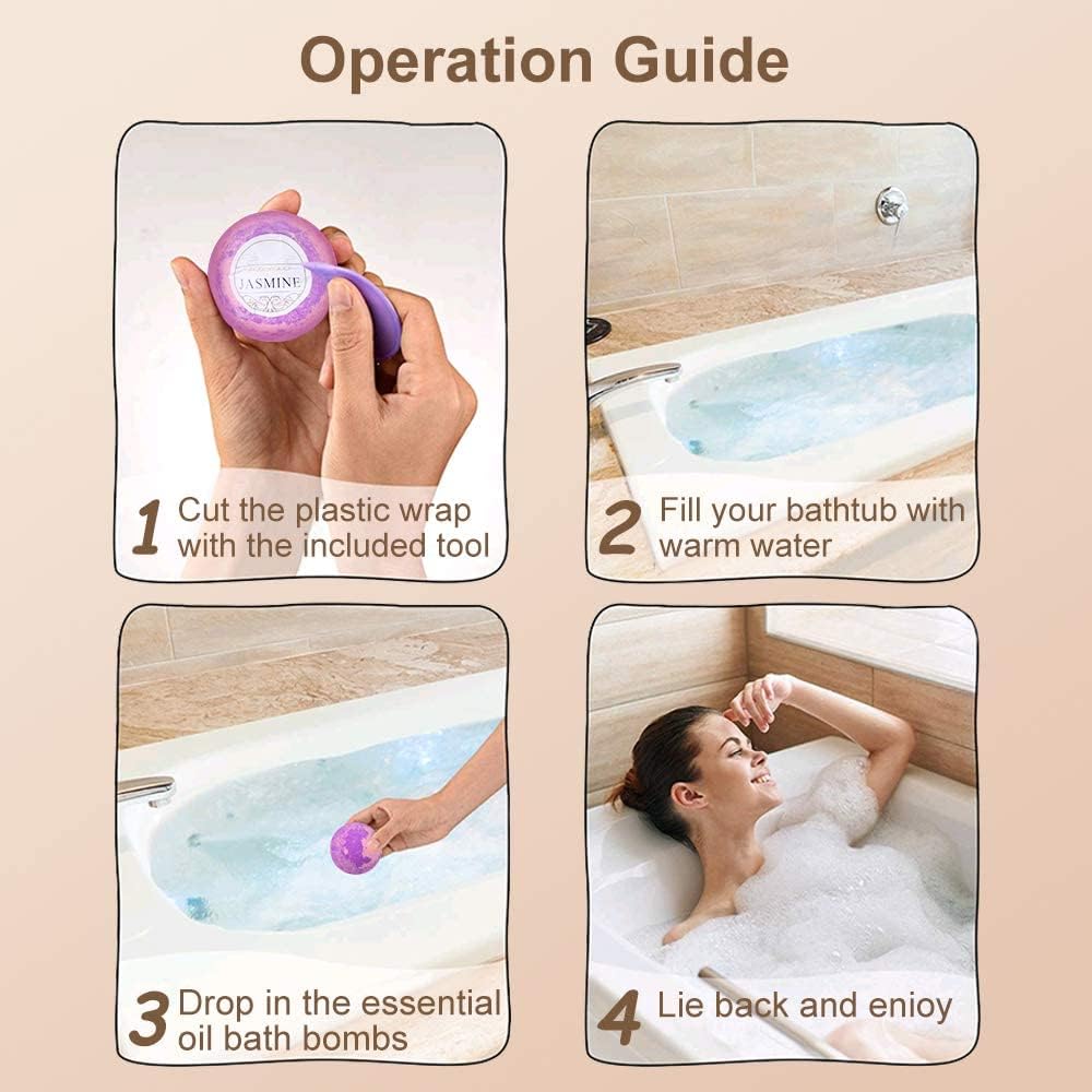 OFUN Bath Bombs Candles Gift Set for Women