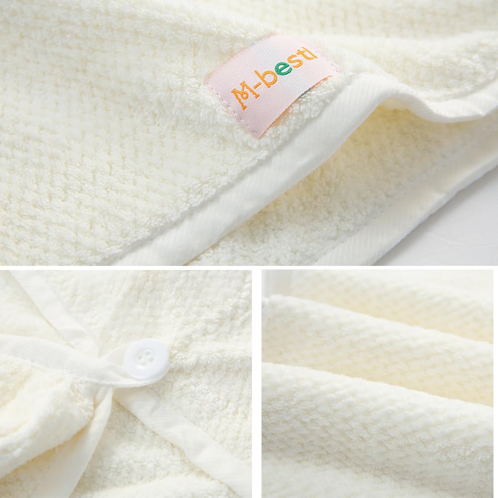 2 Pack Microfiber Hair Towel Wrap with Button 1