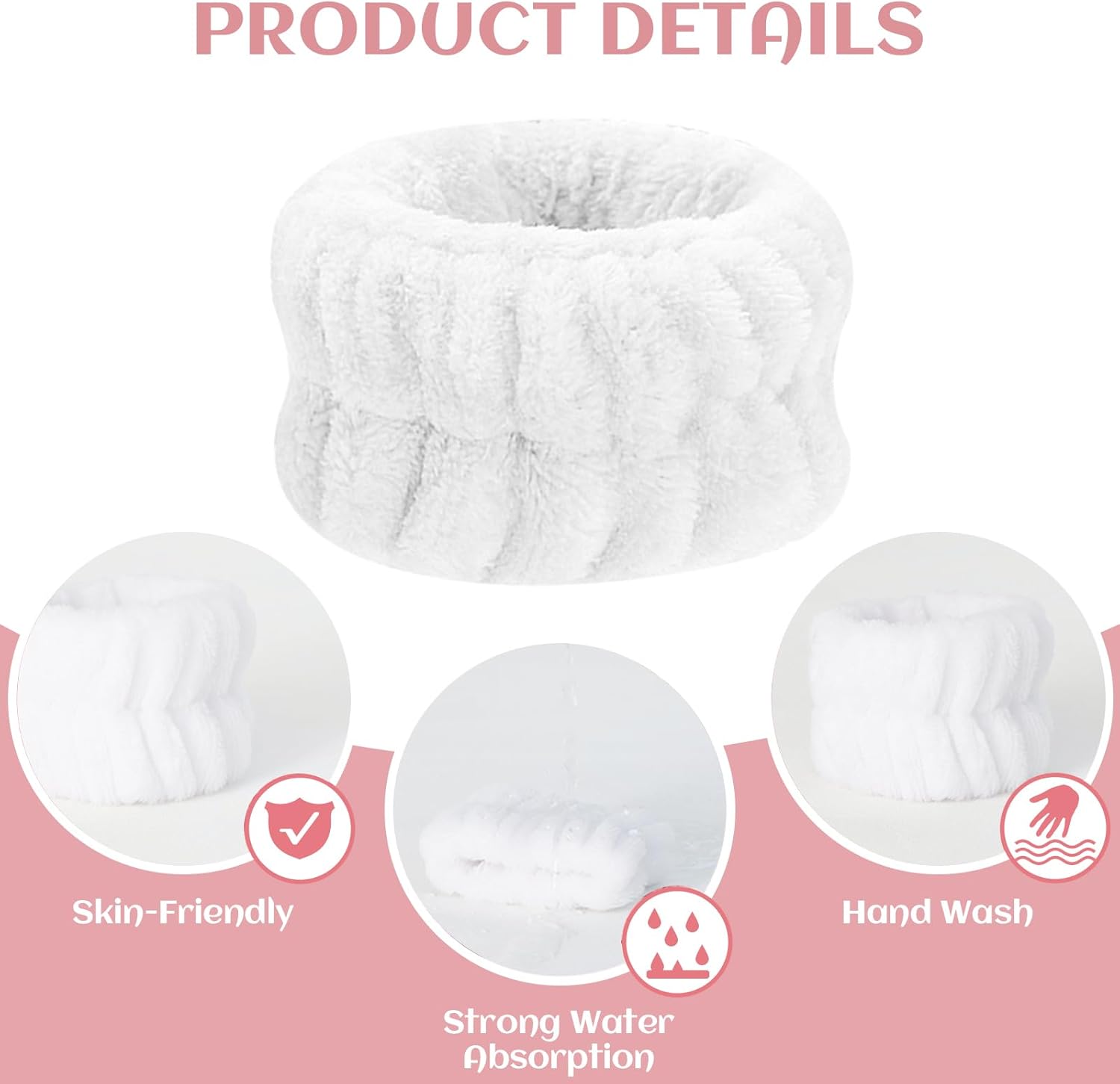 OROGHT Microfiber Wrist Towels for Face Washing 8Pcs Set