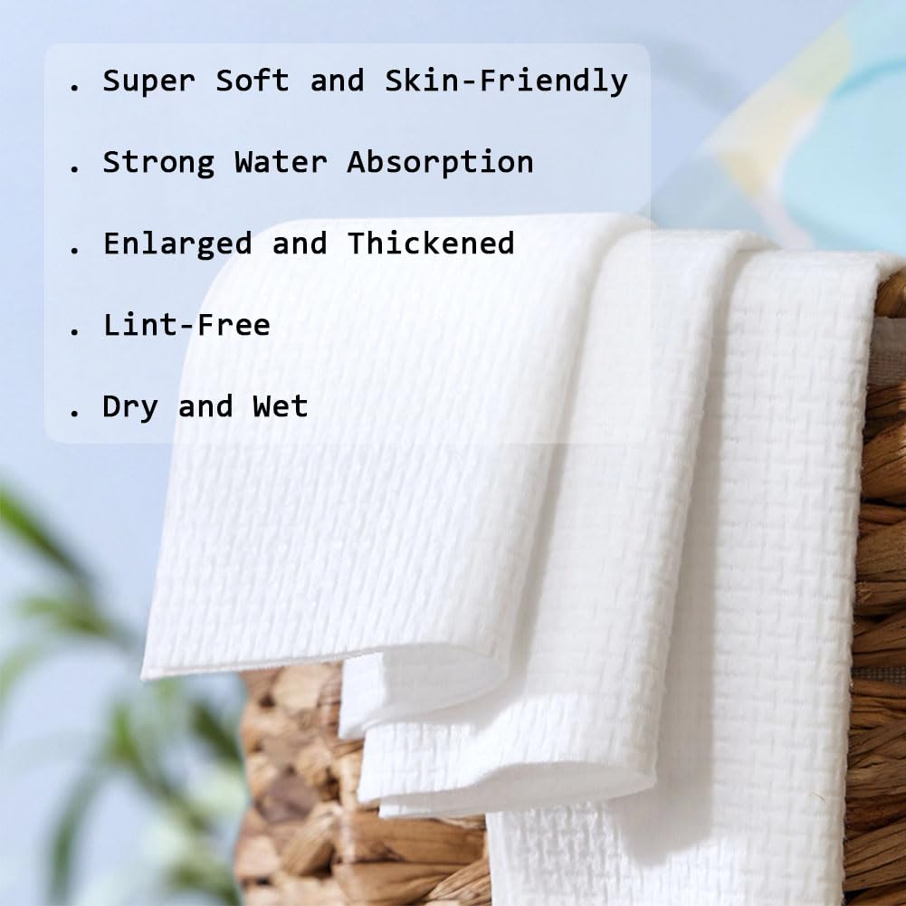 Loske 10x12 Disposable Face Towelettes 100 Plant Fiber