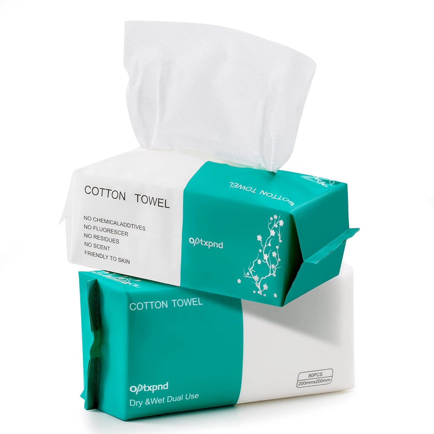 Upgraded Disposable Face Cloths 2 Pack - Thick Soft for Sensitive Skin