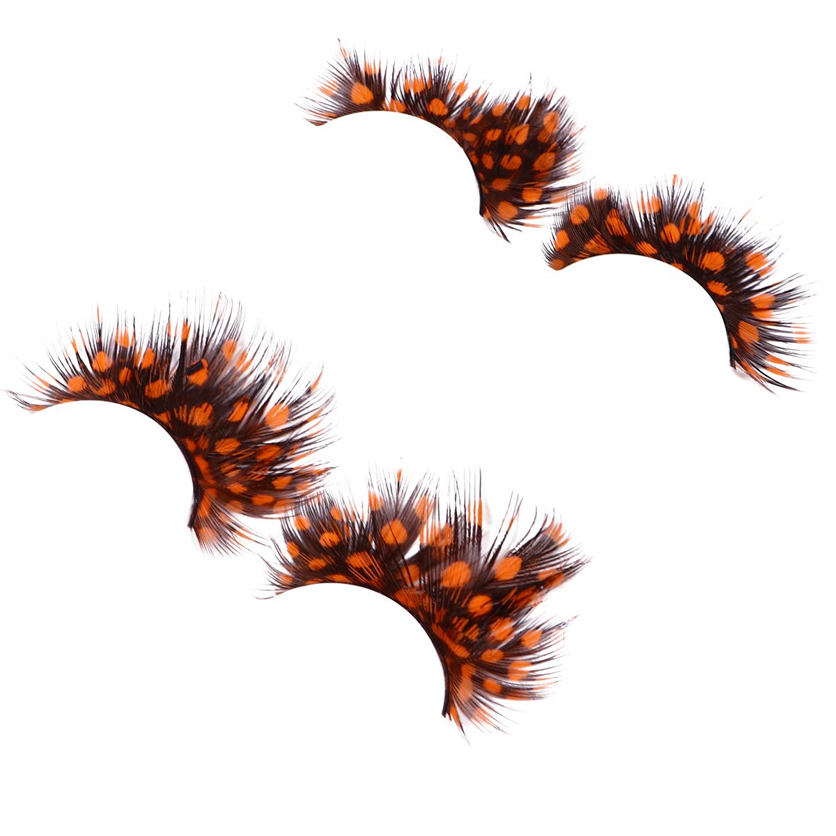 SOLUSTRE 2 Pairs Orange False Eyelashes