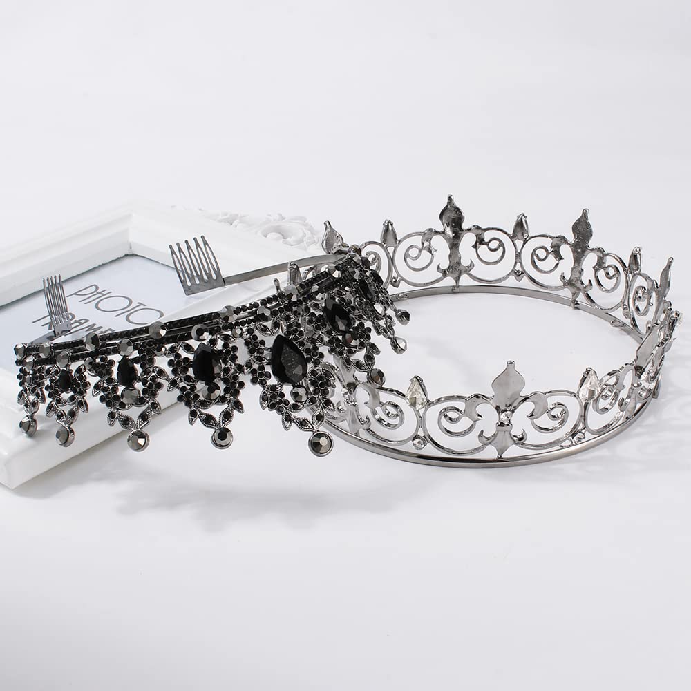 AOPRIE Crystal Tiara Crown for Wedding Prom Costume