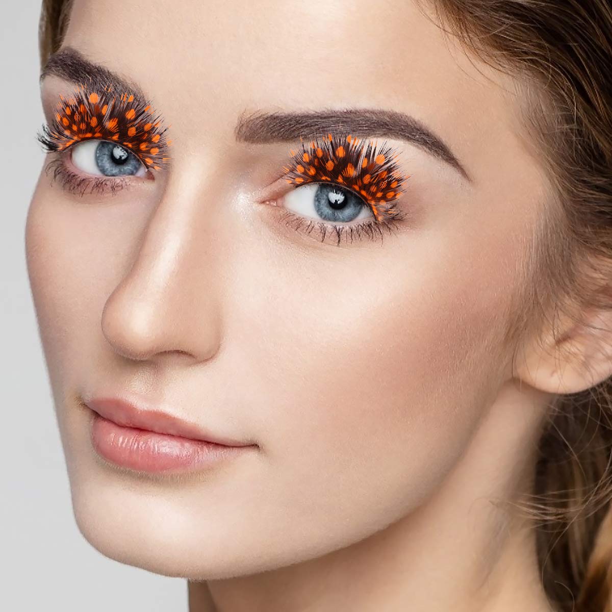 SOLUSTRE 2 Pairs Orange False Eyelashes
