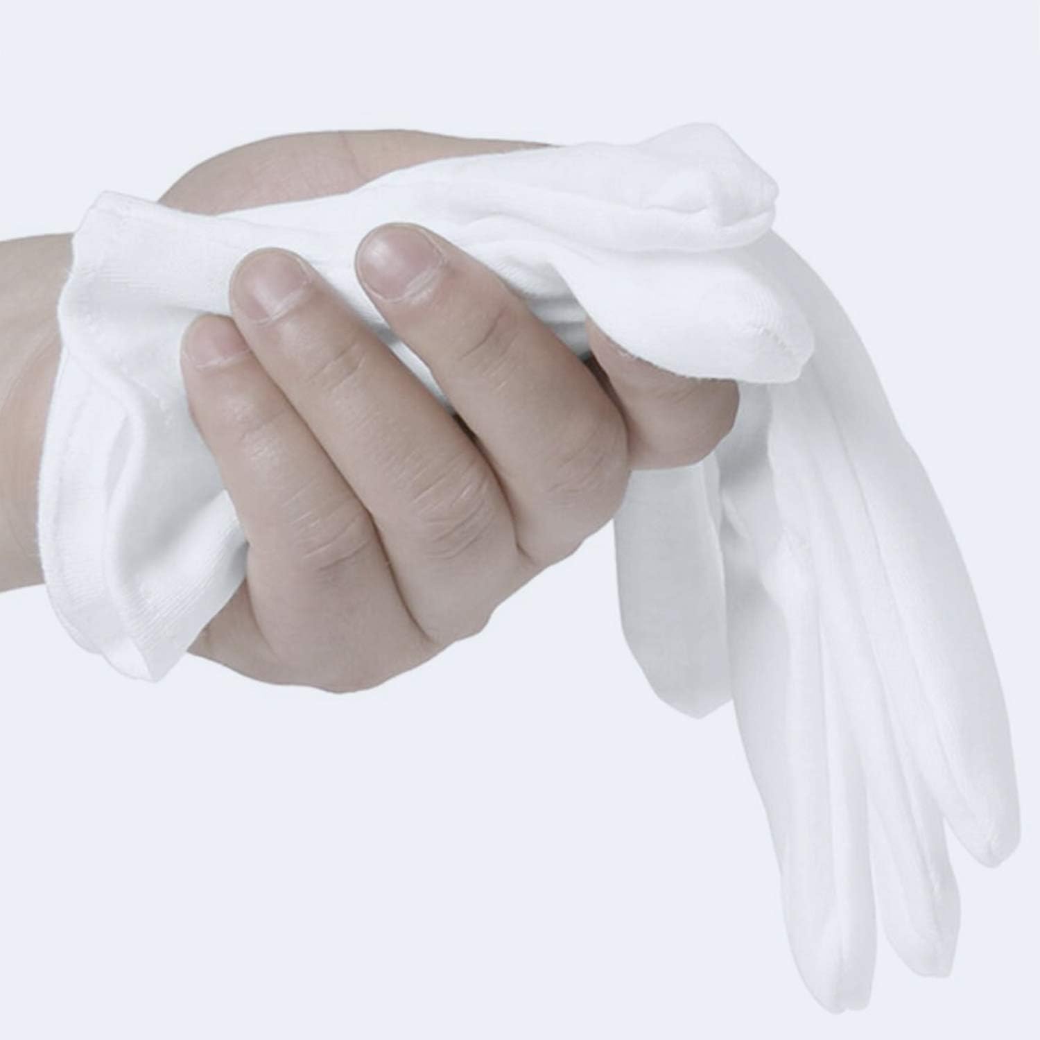 3 Pairs White Cotton Gloves for Dry Hands Eczema Relief