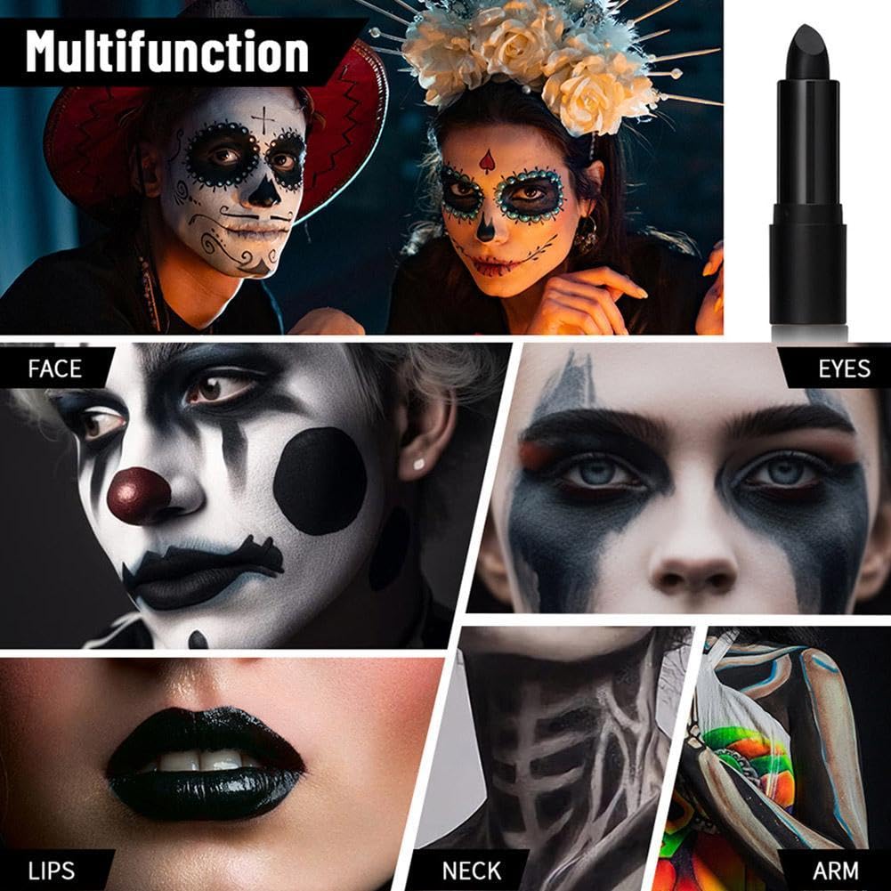 Washable Face Body Paint Crayons with Twist Tube Eye Black Stick