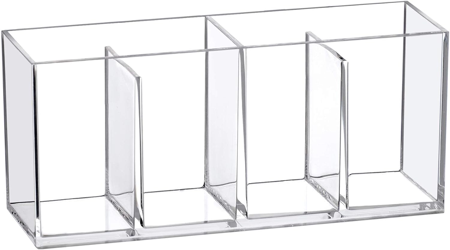 Amazing Abby - 4-Compartment Makeup Organizer with Brush Holder