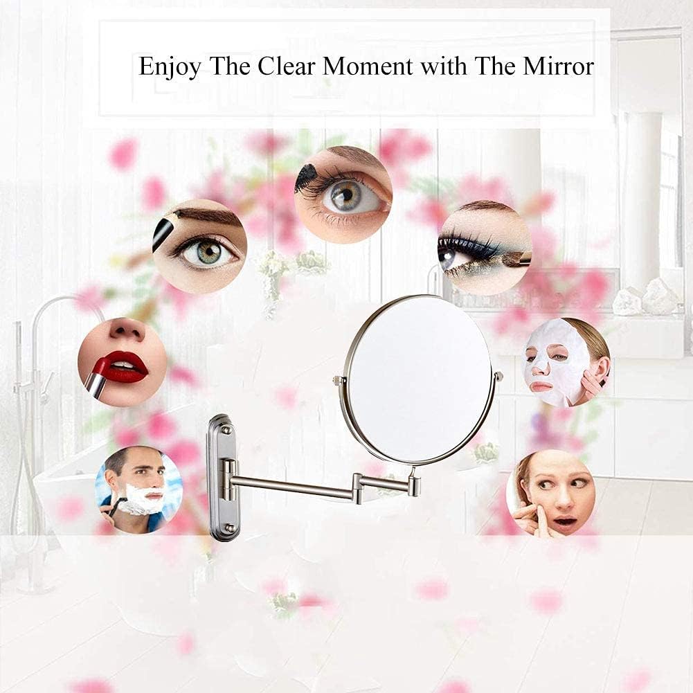LCARY Wall Mounted Makeup Mirror with 35710x Magnification