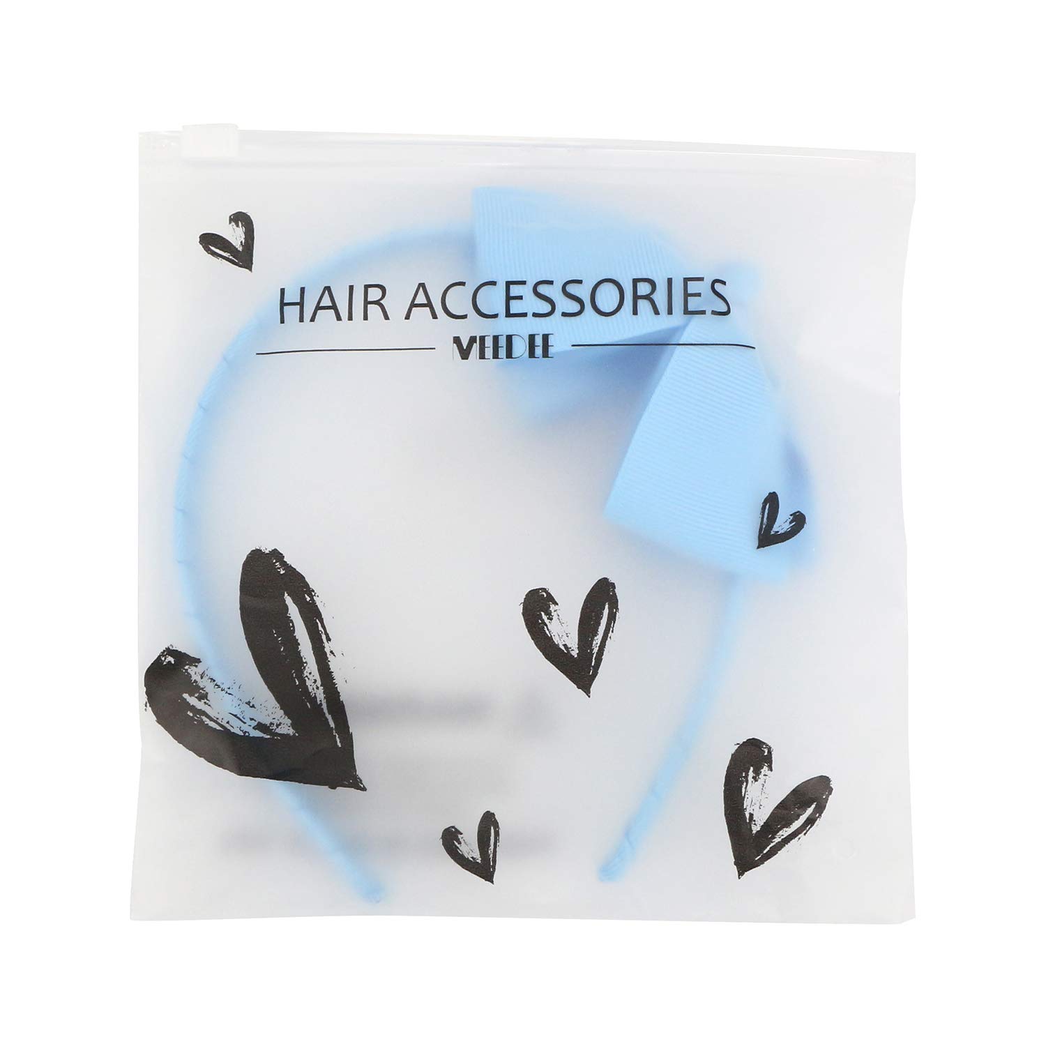 Fashion Baby Blue Grosgrain Bow Headband for Girls