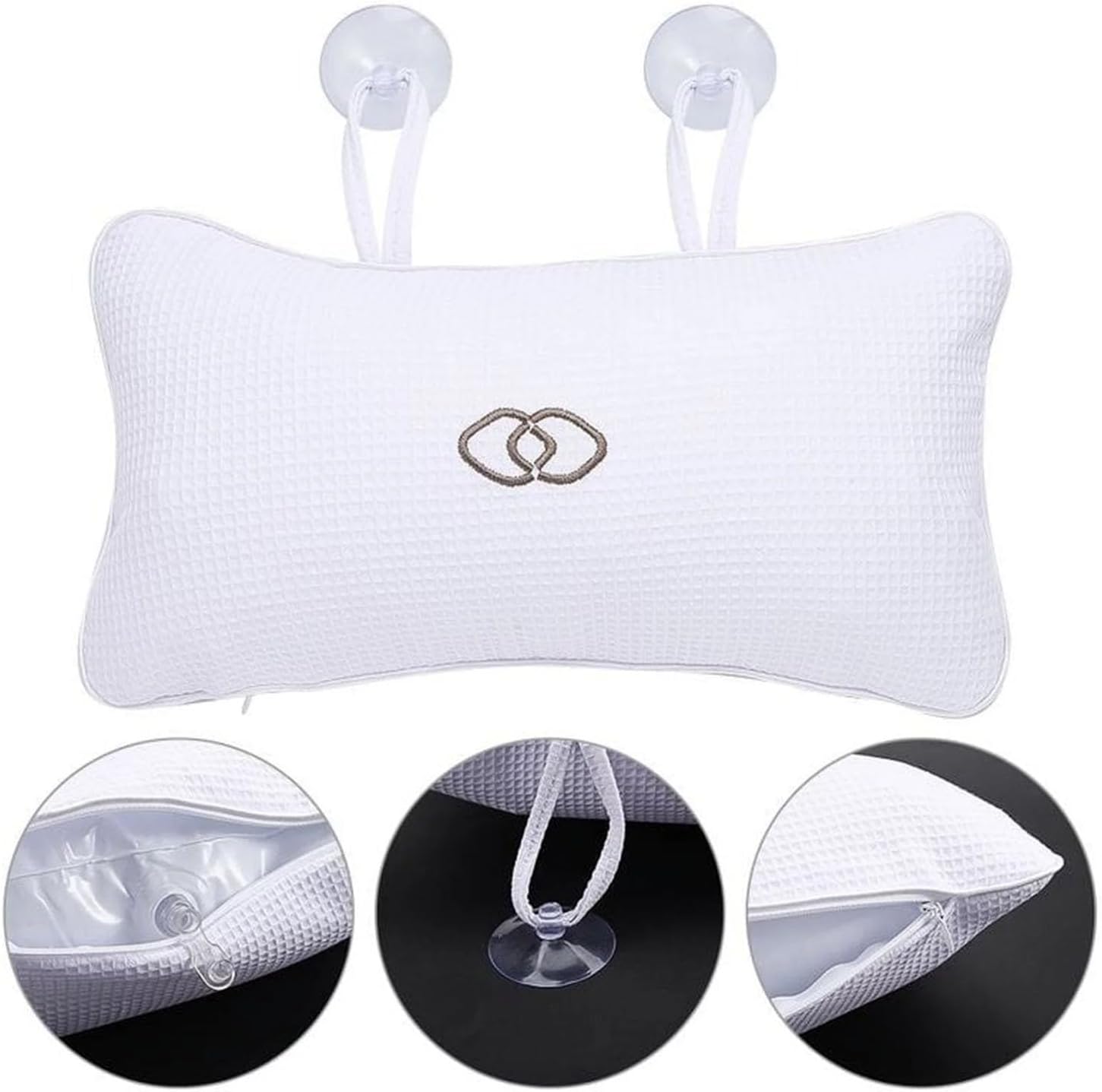 Gooddyiyukey Inflatable Bath Pillows Set for Head and Neck Support
