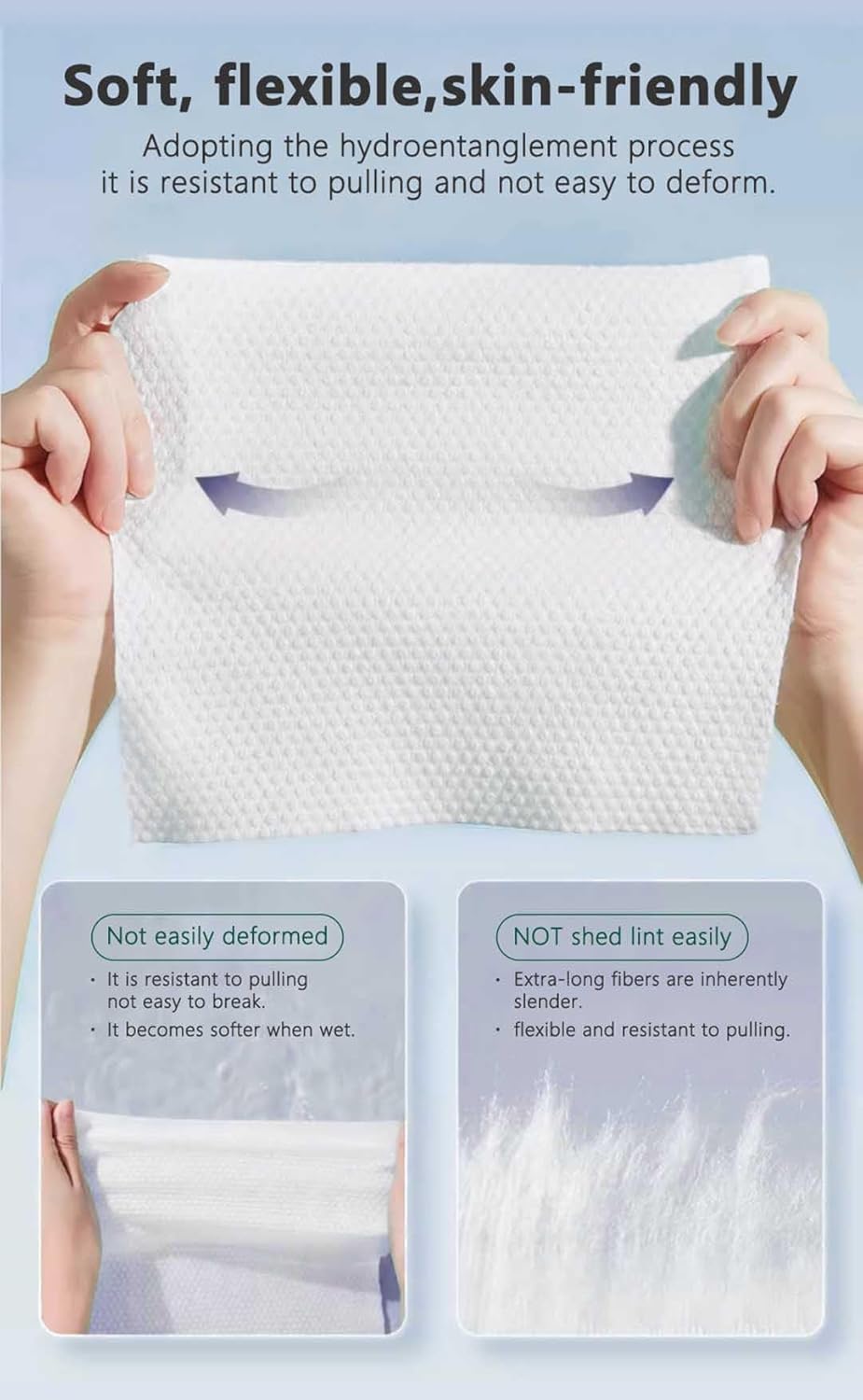 Ampmuze 80 Count Biodegradable Face Wipes
