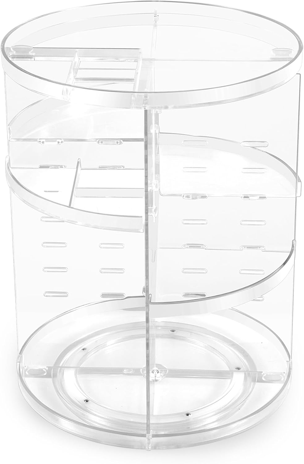 COYAHO 360 Rotating Makeup Organizer - Transparent Spinning Cosmetic Holder Shelf