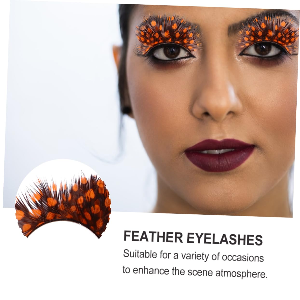 CALLARON 2Pairs Exaggerated Costume False Eyelashes for Halloween Party Makeup