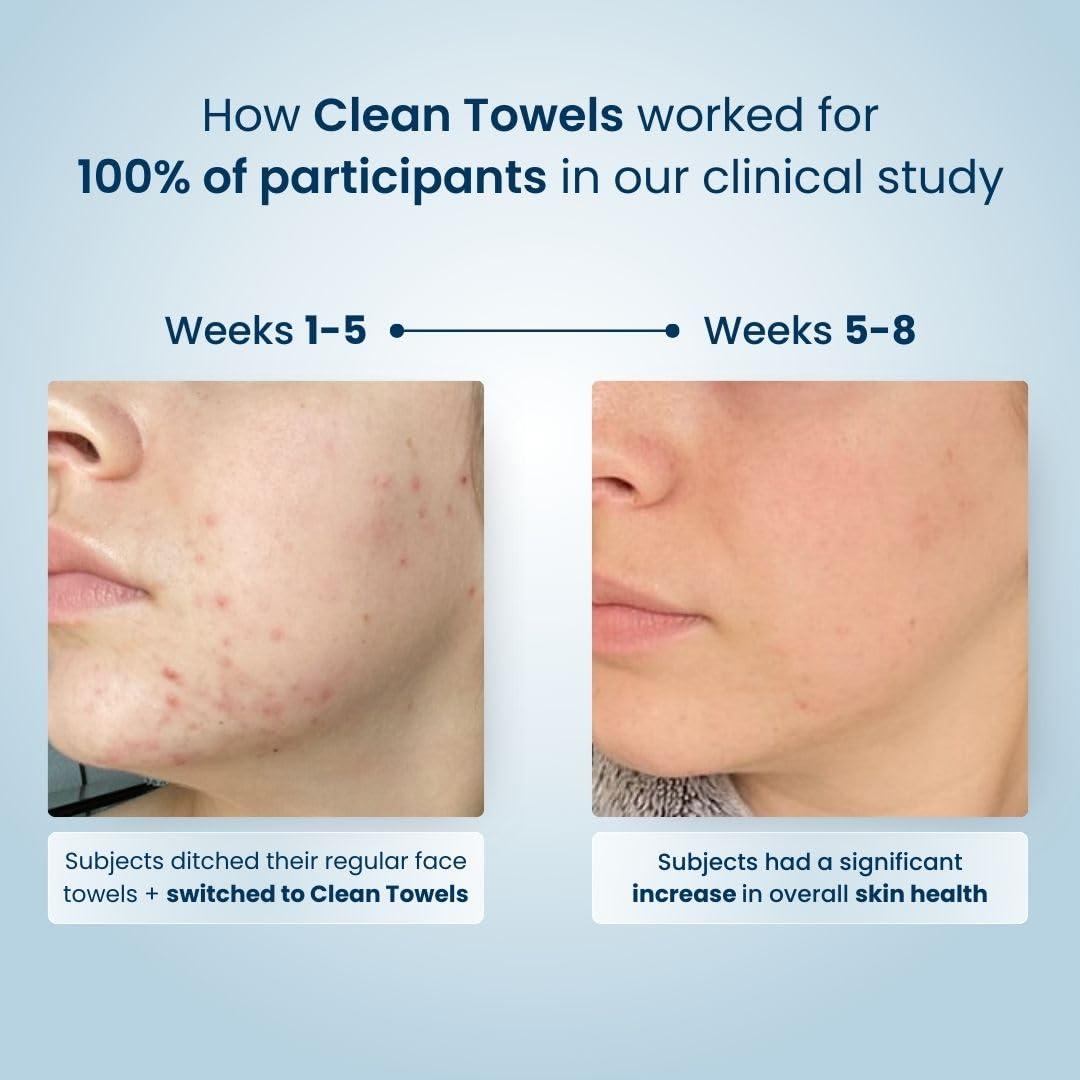 Clean Skin Club XL Face Towels 100 Biobased 50 Ct