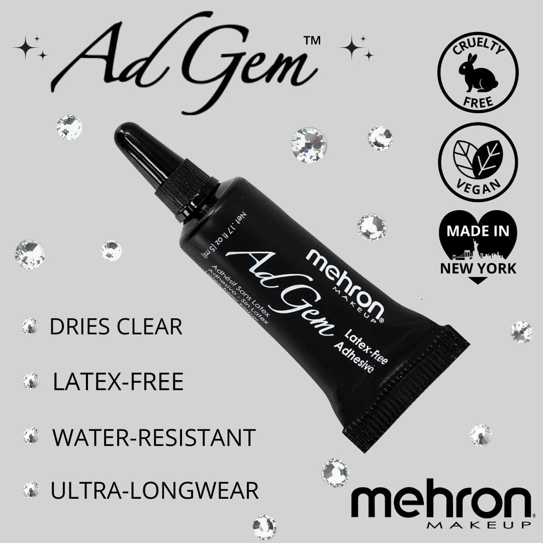 Mehron AdGem Adhesive - Vegan Latex-Free Eyelash Glue