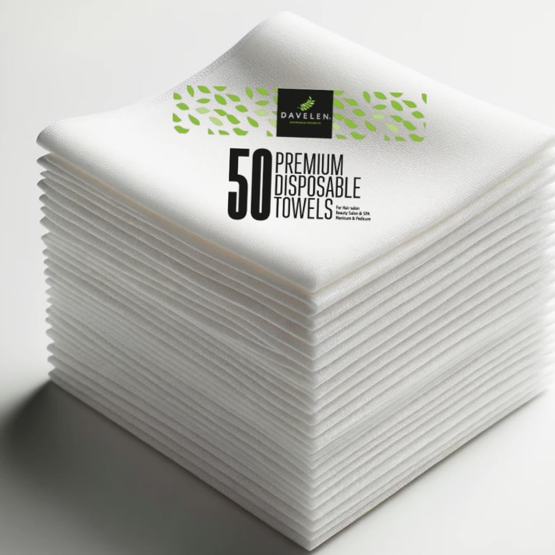 DAVELEN Disposable Large Luxury Towels 50-Count