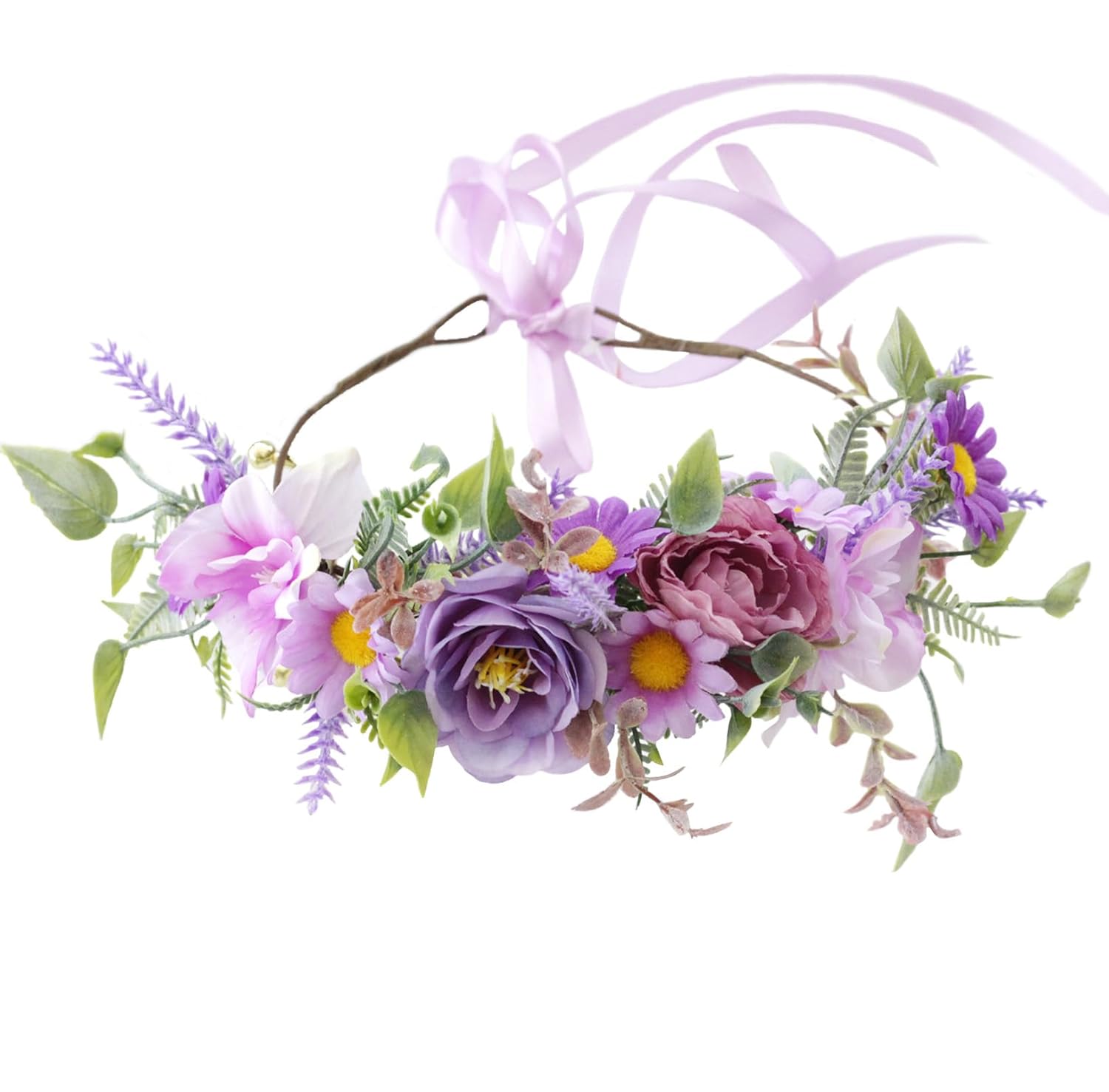 Vivivalue Purple Fairy Floral Crown Headband 1