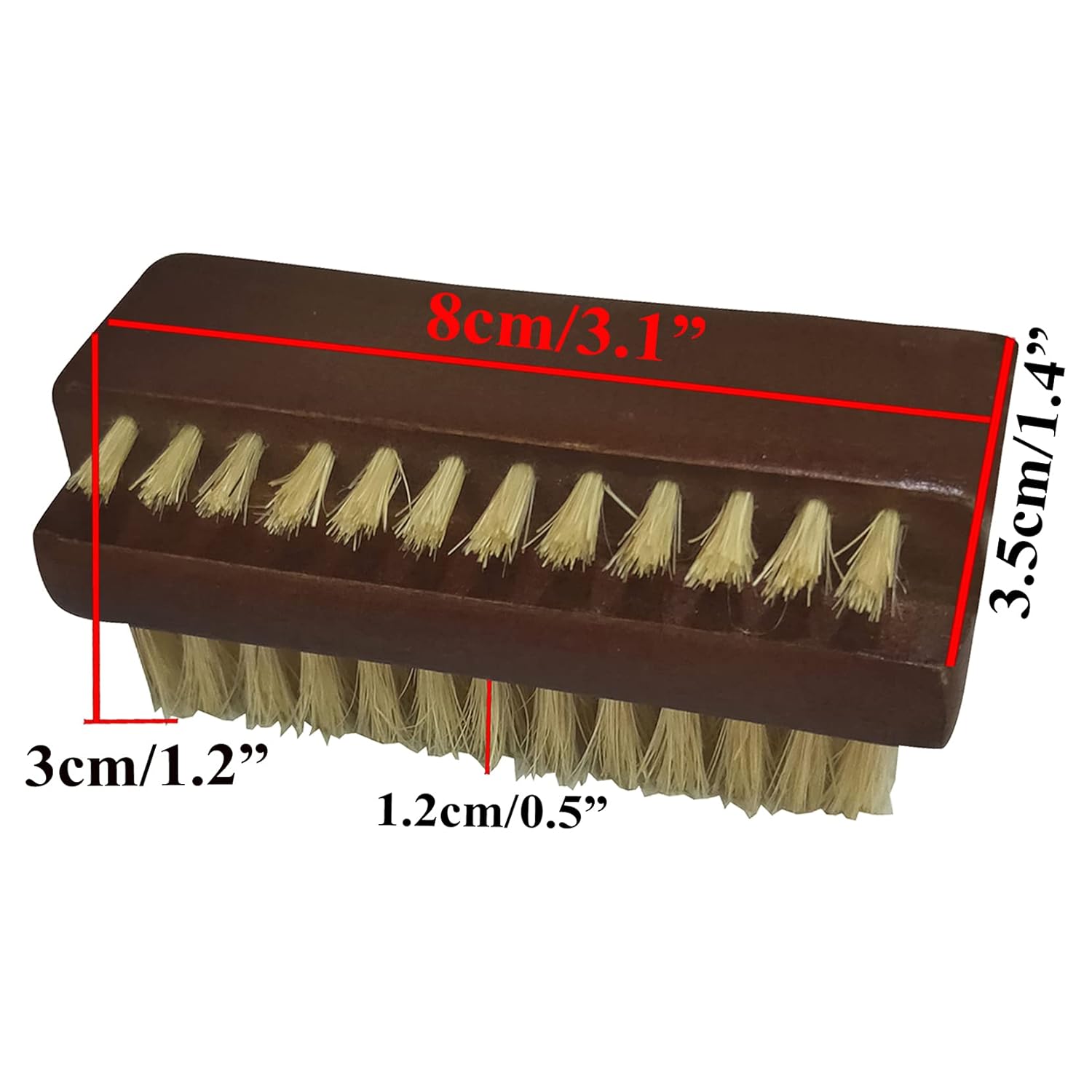 Coralpearl Wooden Nail Brush Cleaner Rosewood Two Sided